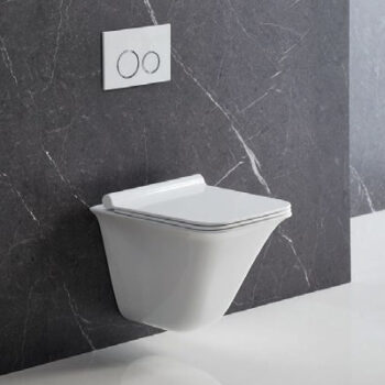 BL 054 WT Wall Hung Toilet Rimless