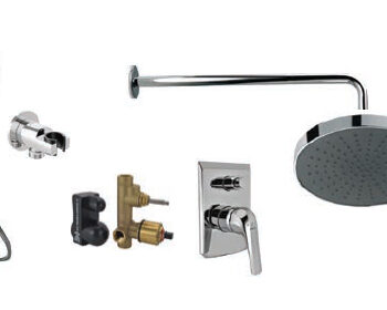 Continental 2 & 3-Way Rain Shower Set Chrome