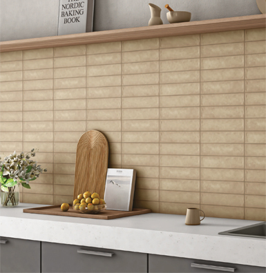 Beige Lucido 75X300 mm Backsplash Tiles - Image 4