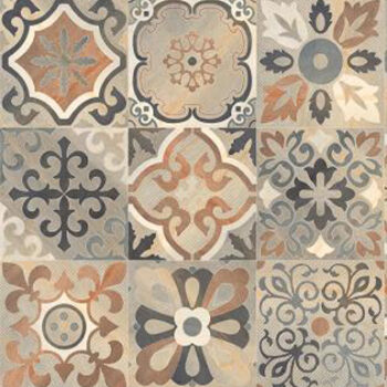Quadra Brown 200x200 mm Moroccan Tiles